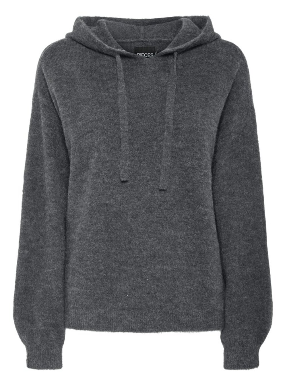 Ricki's Pieces Piko Grey Knit Hoodie Women's L NWT Soft Cozy Minimalist Casual